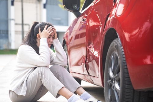 Woman Distressed After Car Accident in Hollywood Florida